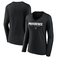 Women's Black Providence Friars Authentic Pick-A-Sport Long Sleeve V-Neck T-Shirt