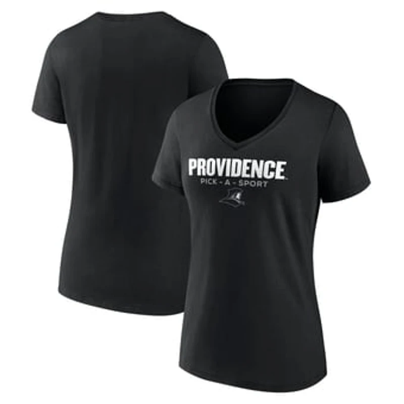 Women's Black Providence Friars Authentic Pick-A-Sport V-Neck T-Shirt