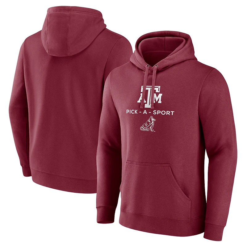 Men's Maroon Texas A&M Aggies Authentic Pick-A-Sport Pullover Hoodie