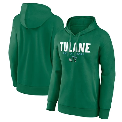 Women's Green Tulane Green Wave Authentic Pick-A-Sport Pullover Hoodie