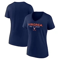 Women's Navy Virginia Cavaliers Authentic Pick-A-Sport V-Neck T-Shirt