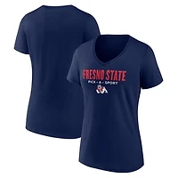 Women's Navy Fresno State Bulldogs Authentic Pick-A-Sport V-Neck T-Shirt