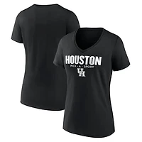 Women's Black Houston Cougars Authentic Pick-A-Sport V-Neck T-Shirt