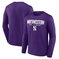 Men's Purple Northwestern Wildcats Authentic Pick-A-Sport Long Sleeve T-Shirt