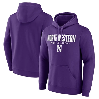 Men's Purple Northwestern Wildcats Authentic Pick-A-Sport Pullover Hoodie