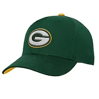 Youth Green Green Bay Packers Team Pre-Curved Adjustable Hat