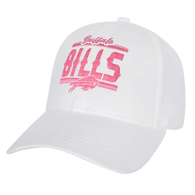 Girls Youth Buffalo Bills All White Structured Adjustable Hat