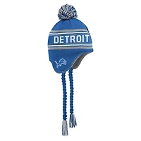 Preschool Blue Detroit Lions Jacquard Tassel Knit Hat with Pom