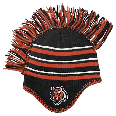 Preschool Black Cincinnati Bengals Mohawk Stripe Knit Hat