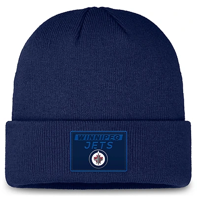 Men's Fanatics Navy Winnipeg Jets Authentic Pro Cuffed Knit Hat