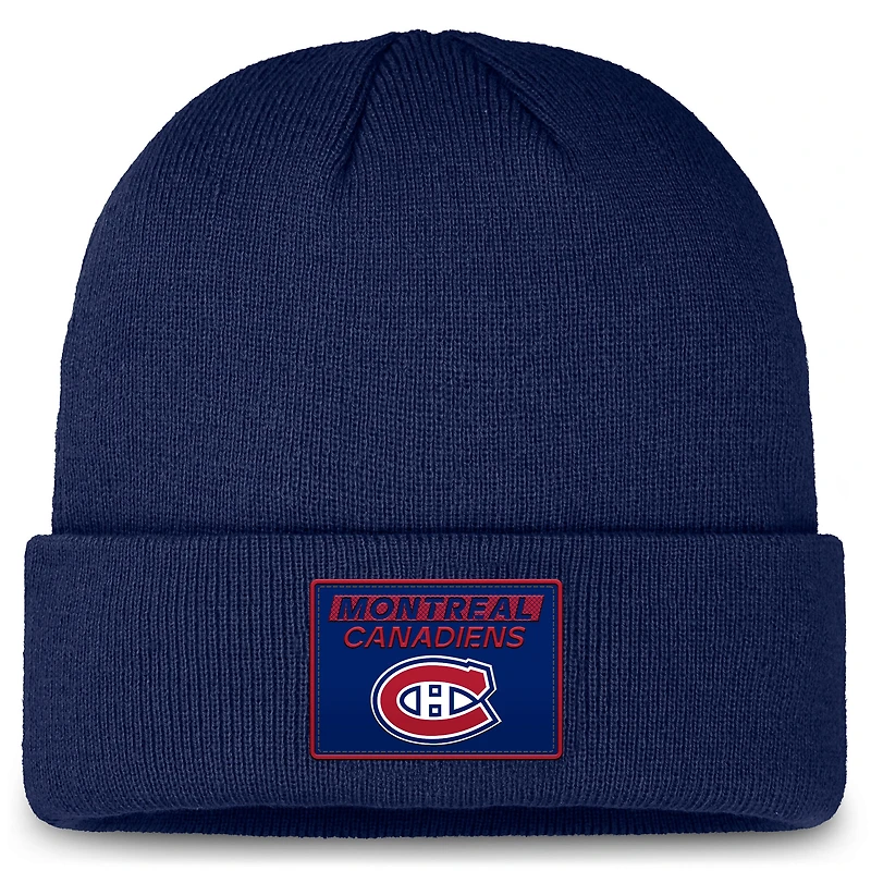 Men's Fanatics Navy Montreal Canadiens Authentic Pro Cuffed Knit Hat