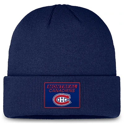 Men's Fanatics Navy Montreal Canadiens Authentic Pro Cuffed Knit Hat