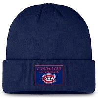 Men's Fanatics Navy Montreal Canadiens Authentic Pro Cuffed Knit Hat