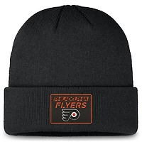Men's Fanatics Black Philadelphia Flyers Authentic Pro Cuffed Knit Hat
