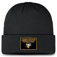 Men's Fanatics Black Pittsburgh Penguins Authentic Pro Cuffed Knit Hat