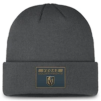 Men's Fanatics Gray Vegas Golden Knights  Authentic Pro Cuffed Knit Hat