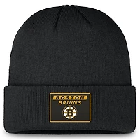 Men's Fanatics Black Boston Bruins Authentic Pro Cuffed Knit Hat