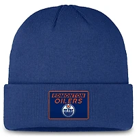 Men's Fanatics Royal Edmonton Oilers Authentic Pro Cuffed Knit Hat