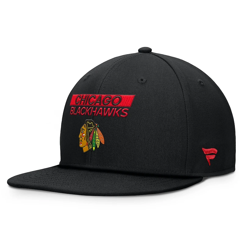 Men's Fanatics Black Chicago Blackhawks Authentic Pro Prime Snapback Hat