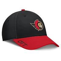 Men's Fanatics Black/Red Ottawa Senators Authentic Pro Rink Flex Hat