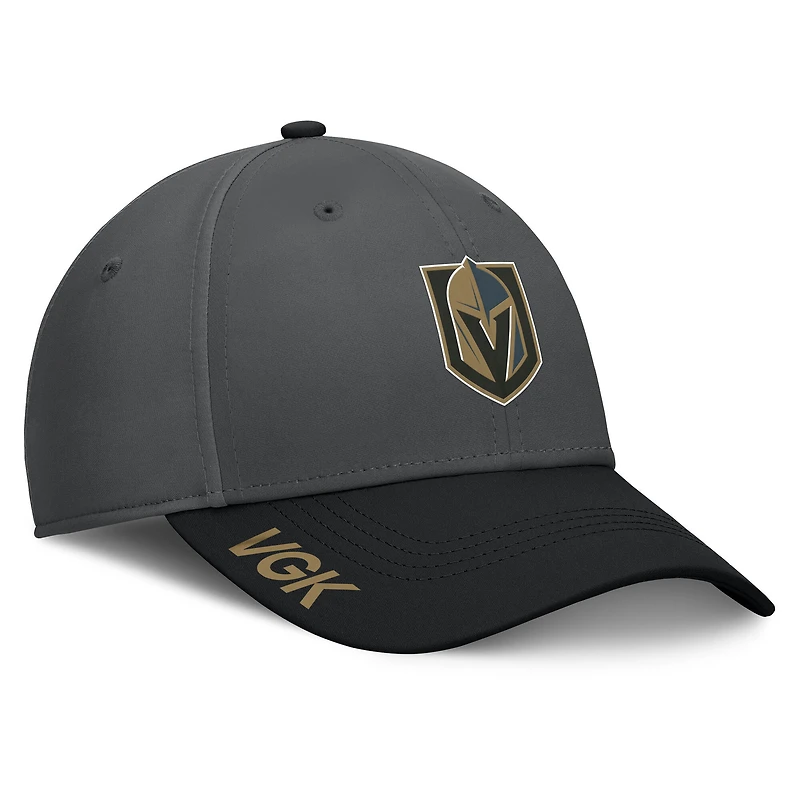Men's Fanatics Gray/Black Vegas Golden Knights Authentic Pro Rink Flex Hat