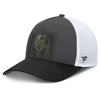 Men's Fanatics Gray/Black Vegas Golden Knights  Authentic Pro A-Frame Rink Adjustable Hat