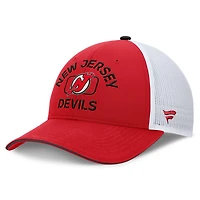 Men's Fanatics Red/White New Jersey Devils Authentic Pro Rink Trucker Hat