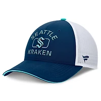 Men's Fanatics Deep Sea Blue/White Seattle Kraken Authentic Pro Rink Trucker Hat