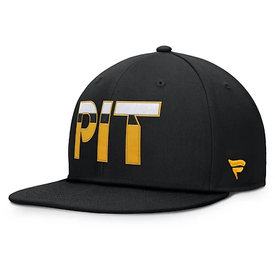 Men's Fanatics Black Pittsburgh Penguins Authentic Pro Rink Snapback Hat