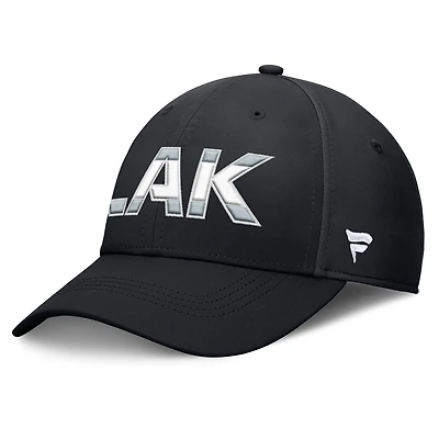 Men's Fanatics Black/Silver Los Angeles Kings Authentic Pro Rink Flex Hat
