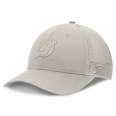 Women's Fanatics Tan New Jersey Devils Authentic Pro Road Trucker Adjustable Hat