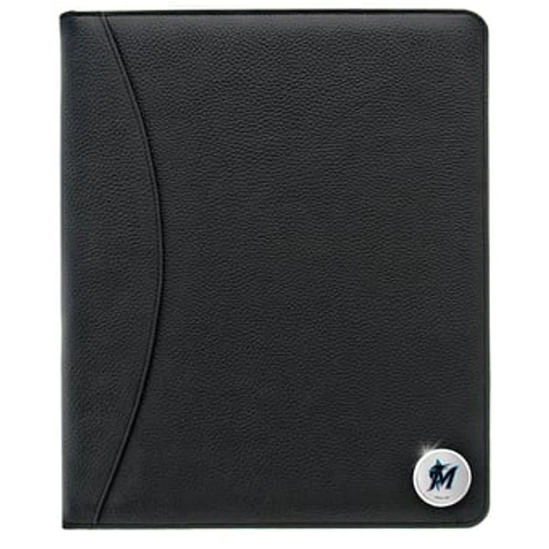 Miami Marlins Zippered Leather Portfolio