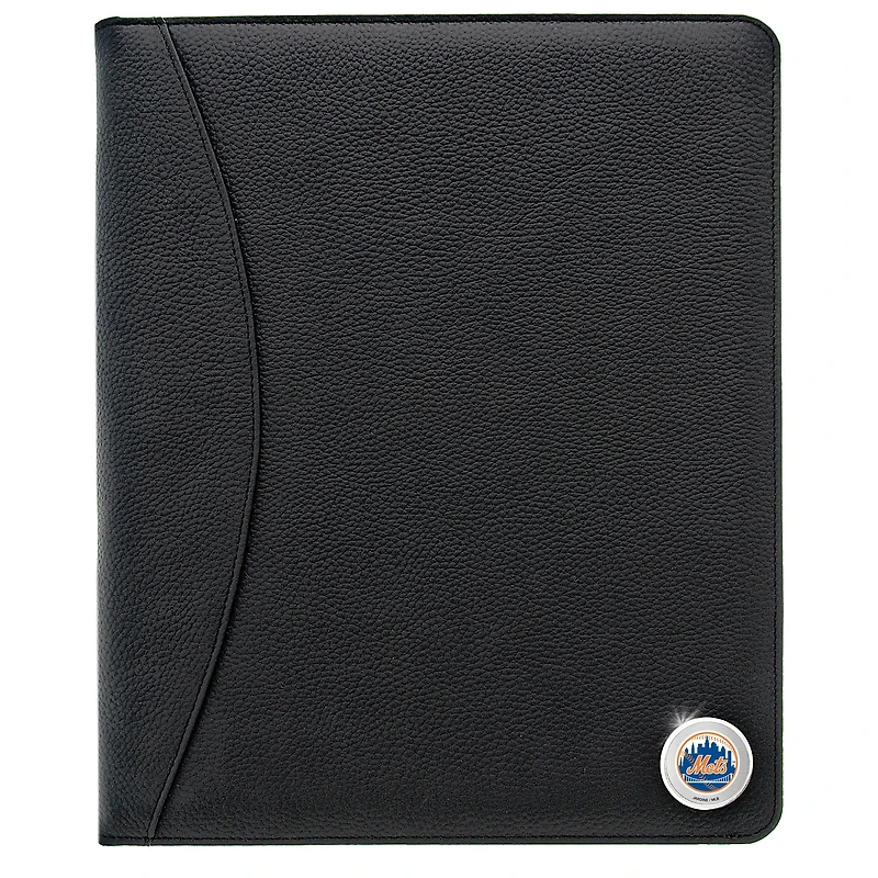 New York Mets Zippered Leather Portfolio