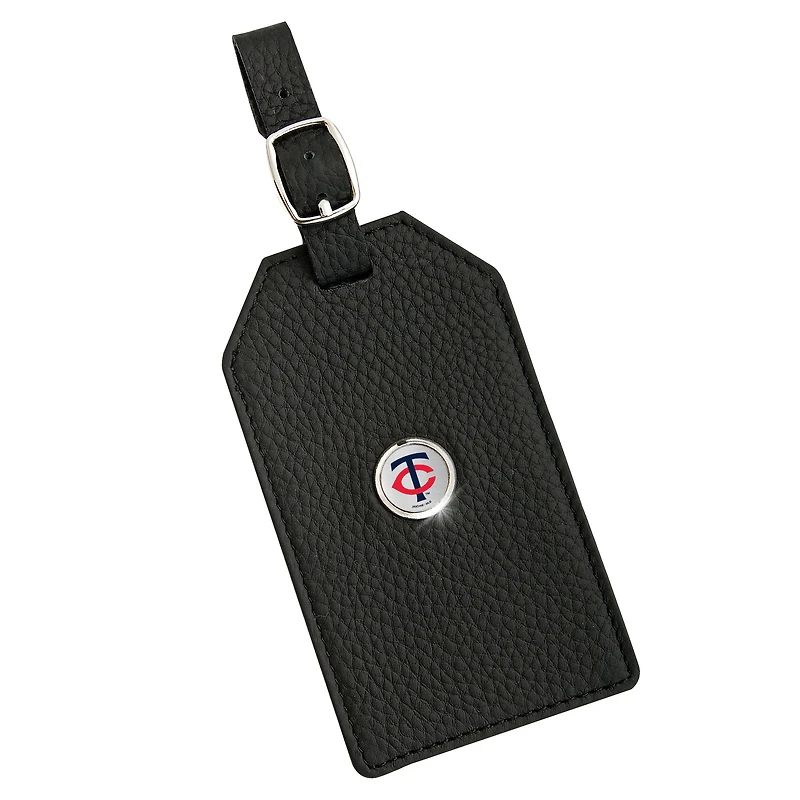 Minnesota Twins Leather Luggage Tag