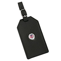 Minnesota Twins Leather Luggage Tag
