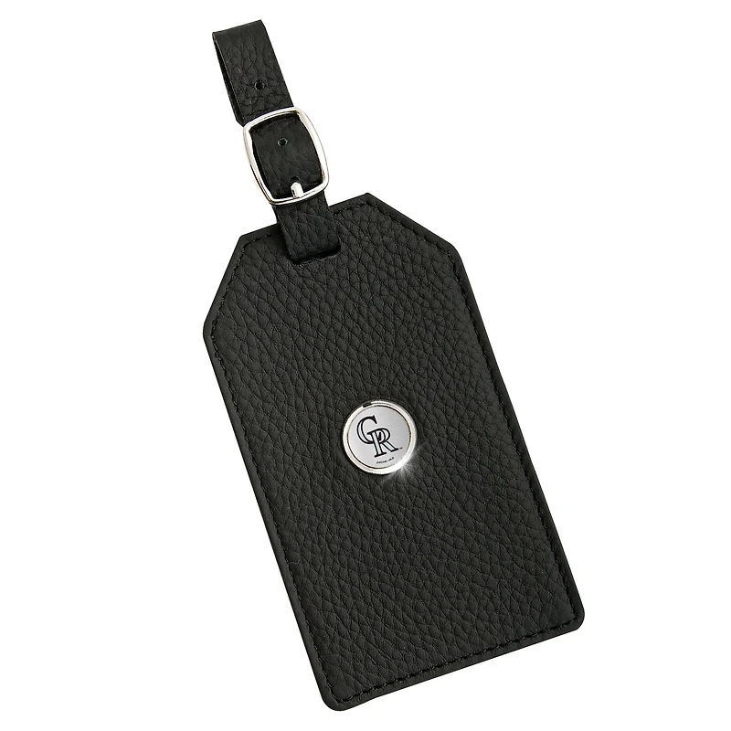 Colorado Rockies Leather Luggage Tag