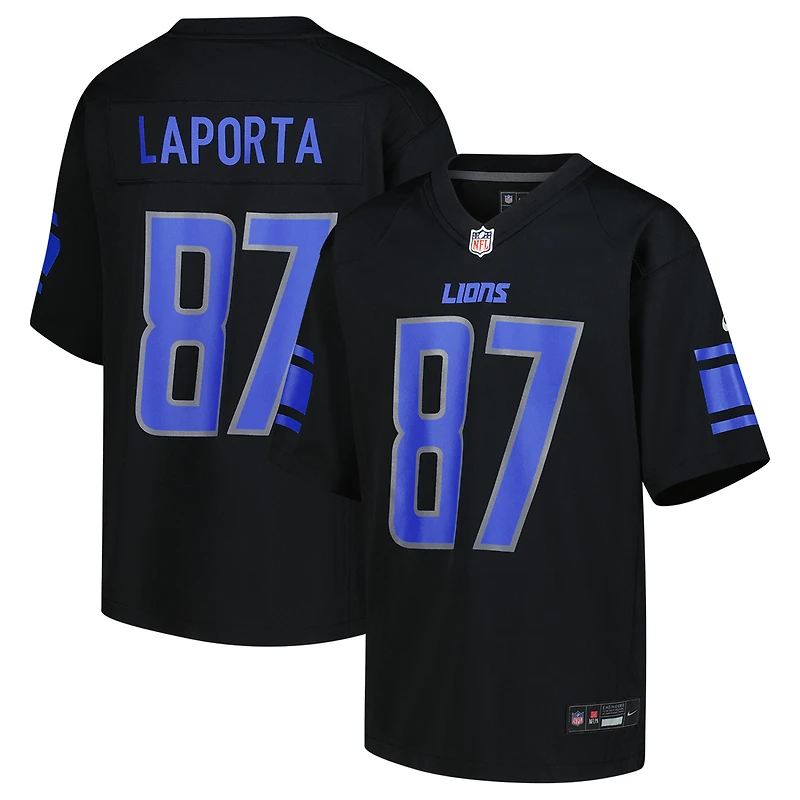 Youth Nike Sam LaPorta Black Detroit Lions Game Jersey