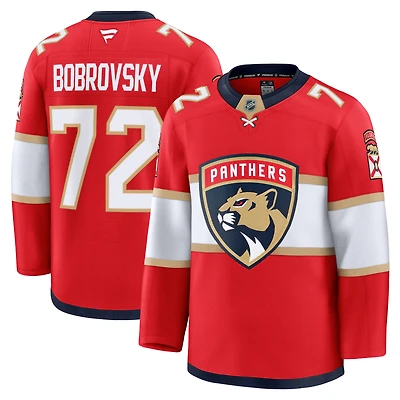 Men's Fanatics Sergei Bobrovsky Red Florida Panthers  Premium Jersey