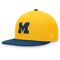 Men's Top of the World Maize/Navy Michigan Wolverines Rally Two-Tone Fitted Hat