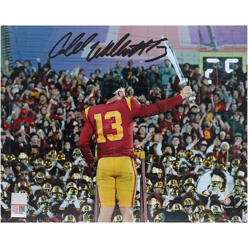 Caleb Williams USC Trojans Autographed 8" x 10" Conducting Band Photograph