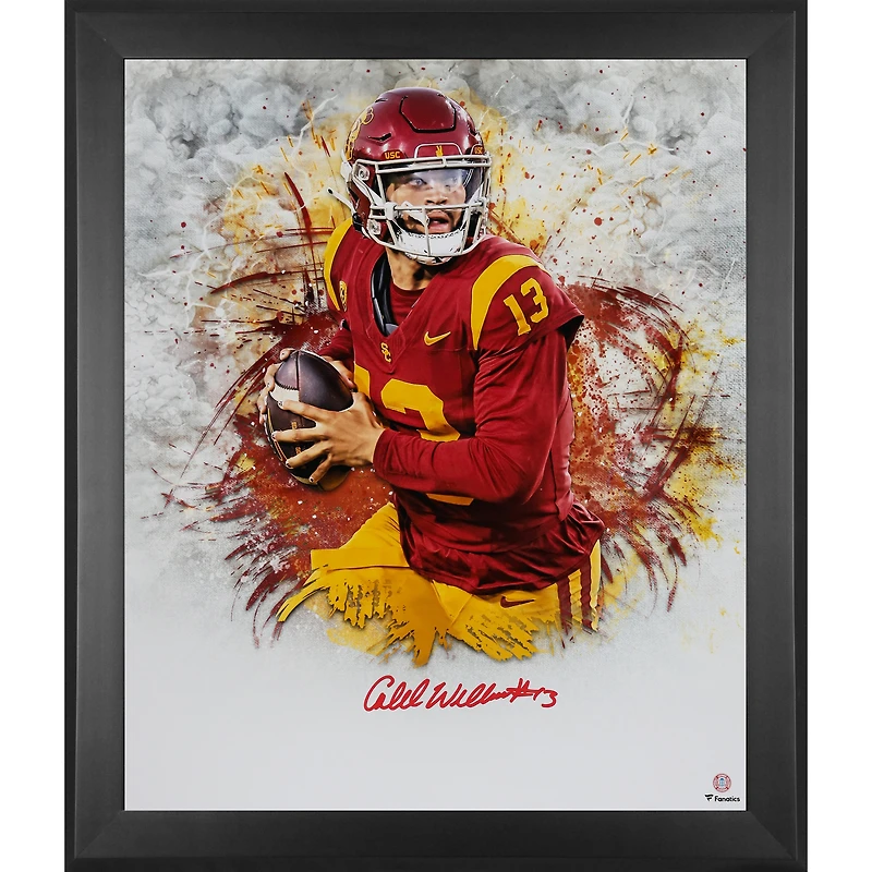 Caleb Williams USC Trojans Autographed Framed 20" x 24" In Focus Photograph