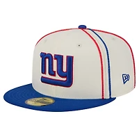 Men's New Era Cream New York Giants Soutache 59FIFTY Fitted Hat