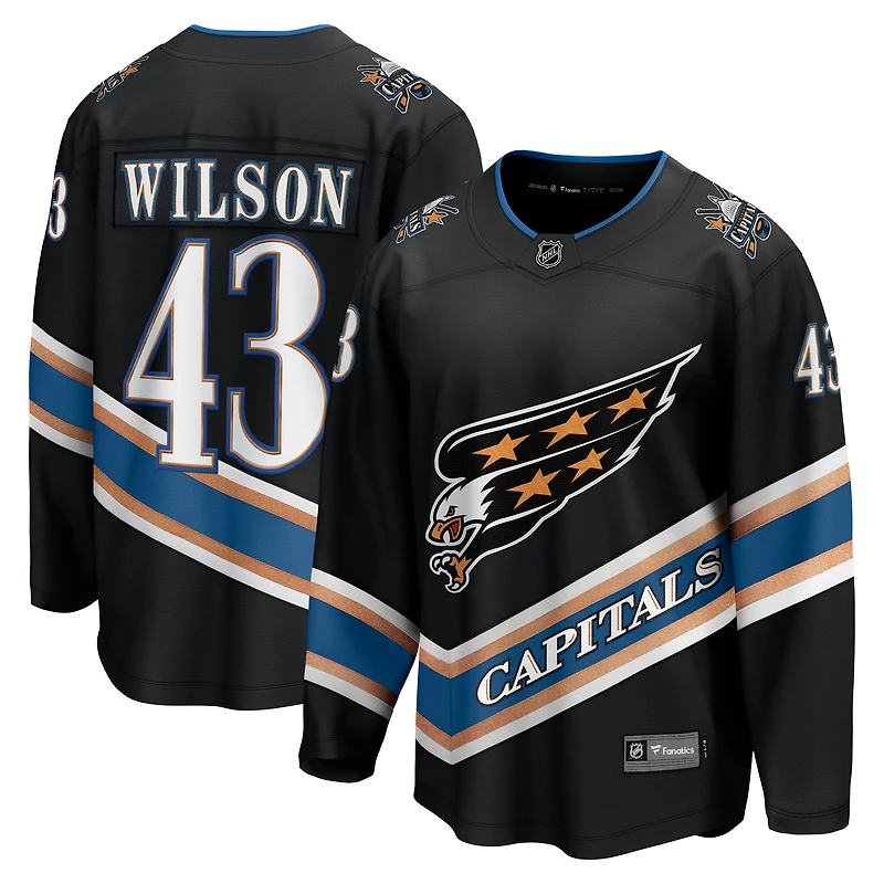 Men's Fanatics Tom Wilson Black Washington Capitals 50th Anniversary Breakaway Jersey