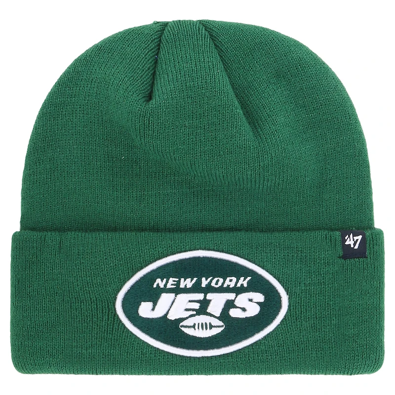 Youth '47 Green New York Jets Logo Cuffed Knit Hat