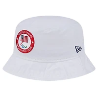Men's New Era White U.S. Paralympics Bucket Hat