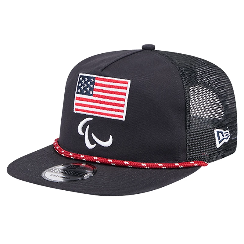 Men's New Era Navy U.S. Paralympics The Golfer Trucker Adjustable Hat