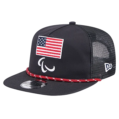 Men's New Era Navy U.S. Paralympics The Golfer Trucker Adjustable Hat