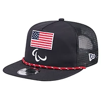 Men's New Era Navy U.S. Paralympics The Golfer Trucker Adjustable Hat