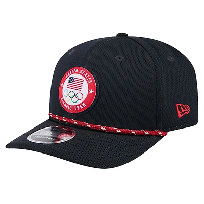 Men's New Era Navy Team USA Rope 9SEVENTY Stretch Snap Adjustable Hat