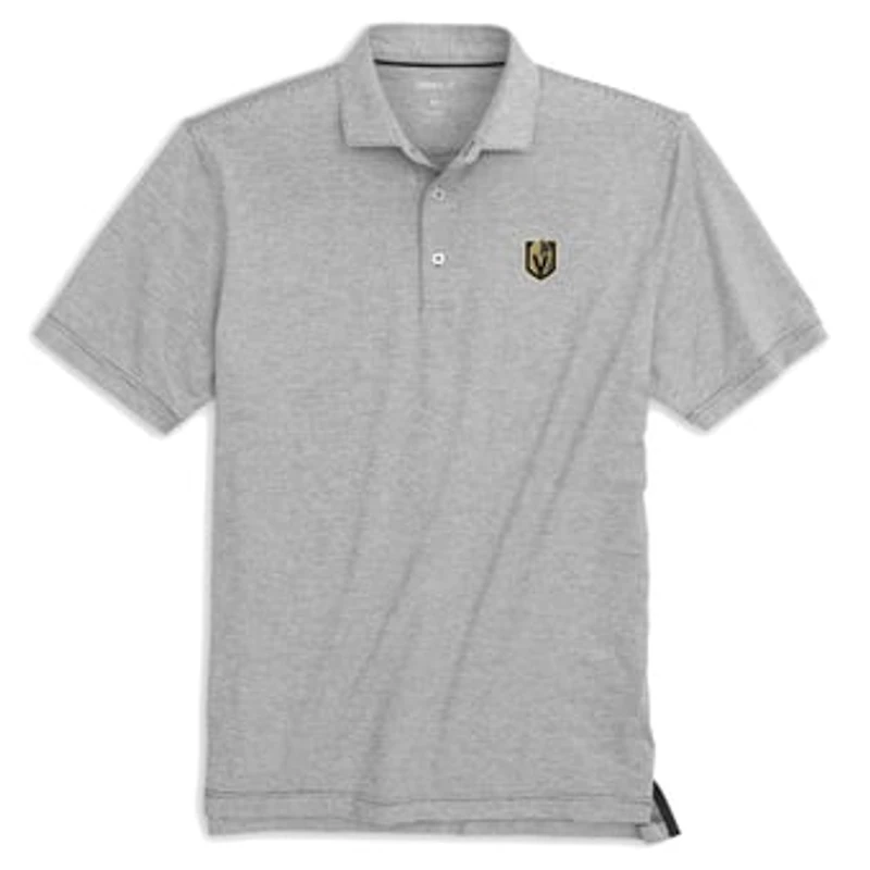 Men's johnnie-O Charcoal Vegas Golden Knights Lyndon Striped Jersey Polo